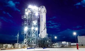 Lançamento de turistas da Blue Origin para o espaço é