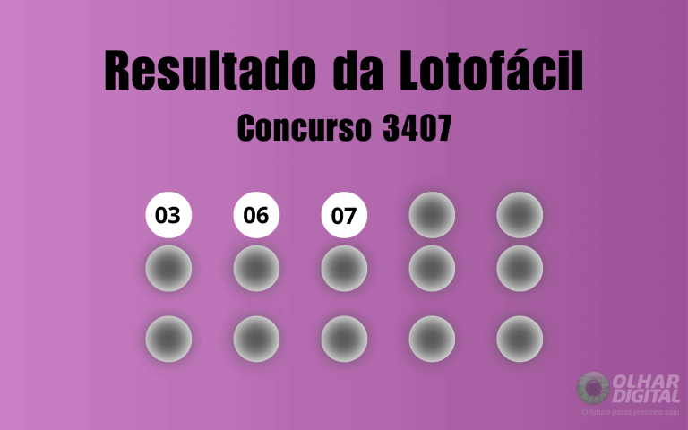 Lotofácil 3407: veja resultado de hoje, segunda-feira (2)