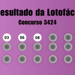 Lotofácil 3424: veja resultado de hoje, segunda-feira (23)