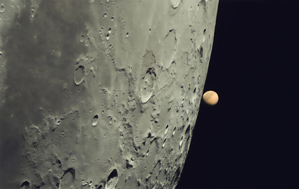 Marte pode ser visto perto da Lua esta noite –