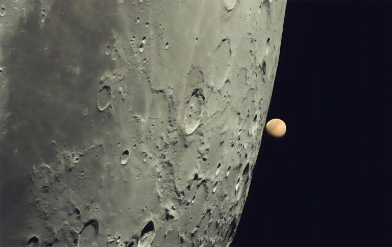 Marte pode ser visto perto da Lua esta noite –