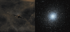 Morcego cósmico e aglomerado globular nas Imagens Astronômicas da Semana