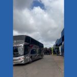 Ônibus que estavam nas plataformas do Terminal Rodoviário de São