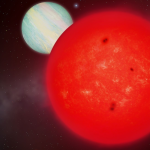 Planeta gigante orbita estrela minúscula a uma distância que a