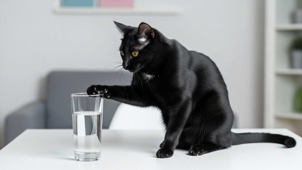 Por que os gatos derrubam objetos? Entenda se é de