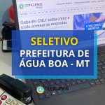 Prefeitura de Água Boa - MT divulga dois editais de