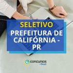 Prefeitura de Califórnia - PR libera seletivo para bolsistas