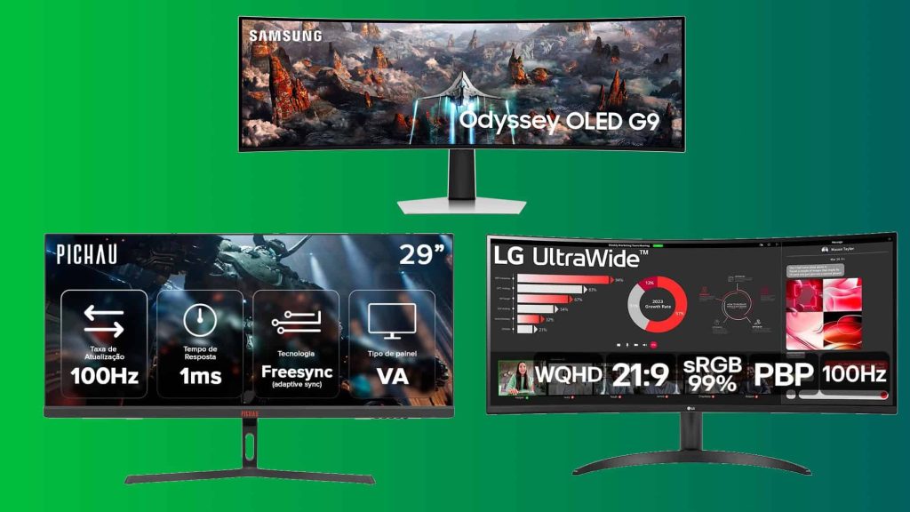 Produtividade máxima: os monitores ultrawide que valem o investimento