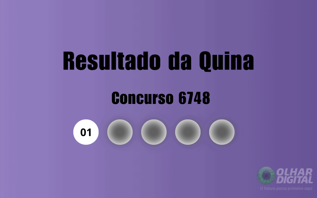 Quina 6748: veja resultado de hoje, quinta-feira (5)