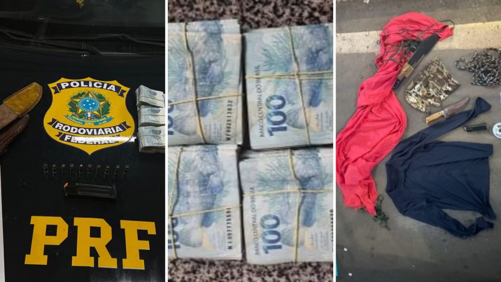 Trio é preso com R$ 60 mil, balaclava e diversas
