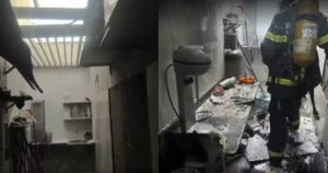 Botijão de gás explode em hamburgueria e causa incêndio em