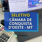 Câmara de Conquista D'Oeste - MT abre processo seletivo