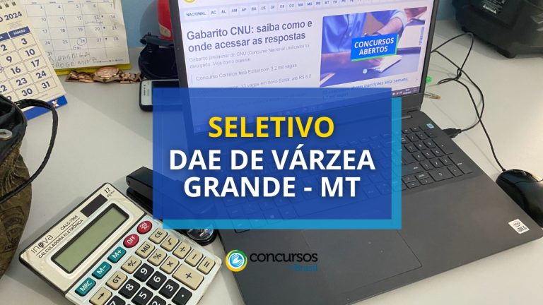 DAE de Várzea Grande - MT divulga mais um edital