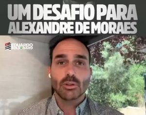 Eduardo Bolsonaro ataca Moraes e avisa: 'Trump vai pra cima