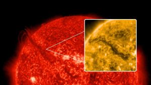 Erupção poderosa lança “cânion de fogo” no Sol