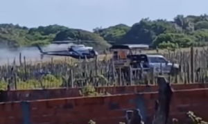 Helicóptero faz pouso de emergência após princípio incêndio em Santo