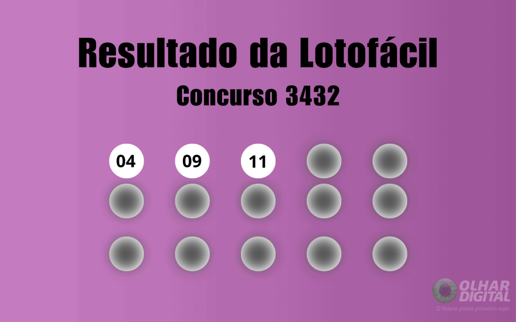 Lotofácil 3432: veja resultado de hoje, quarta-feira (2)