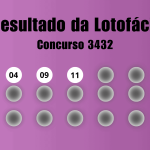 Lotofácil 3432: veja resultado de hoje, quarta-feira (2)