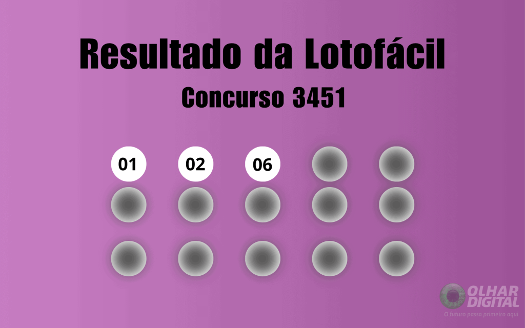 Lotofácil 3451: veja resultado de hoje, quinta-feira (24)