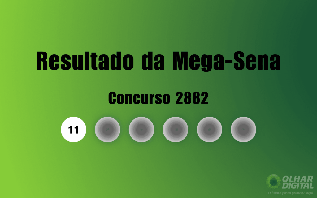 Mega-Sena 2882: veja resultado de hoje, terça-feira (1)