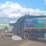Motociclista morre em acidente com caminhão de limpeza pública