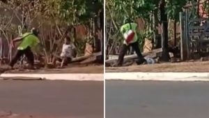 Mulher é agredida a pauladas pelo companheiro