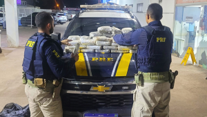 PRF apreende 41 kg de drogas escondidos em compressor na