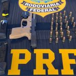 PRF apreende arma de fogo de uso restrito e munições