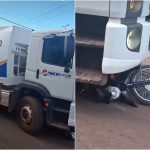 Pai e filho morrem em colisão entre moto e caminhão