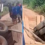Ponte desaba e deixa comunidade isolada na Zona Rural de