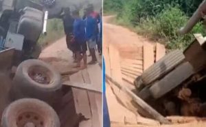 Ponte desaba e deixa comunidade isolada na Zona Rural de