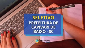 Prefeitura de Capivari de Baixo – SC abre vagas; até