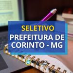 Prefeitura de Corinto - MG lança dois editais de seletivo