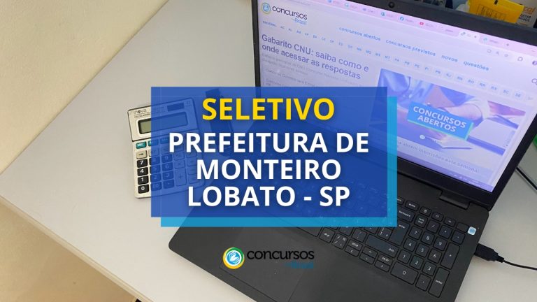 Prefeitura de Monteiro Lobato - SP: até R$ 4,4 mil