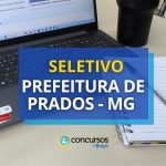 Prefeitura de Prados - MG anuncia seleção na área da