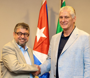 Quaquá trata de parcerias com presidente de Cuba