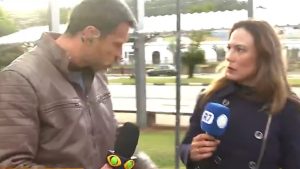 Repórter da Band vai para cima de colega da Record