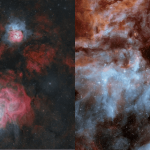 Trífida, Lagoa e Eta Carina nas Imagens Astronômicas da Semana