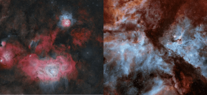 Trífida, Lagoa e Eta Carina nas Imagens Astronômicas da Semana