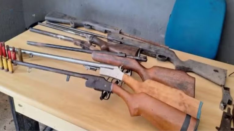 Armas apreendidas em fábrica clandestina no Maranhão