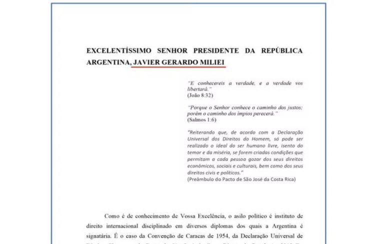 Bolsonaro redigiu rascunho de pedido de asilo político na Argentina