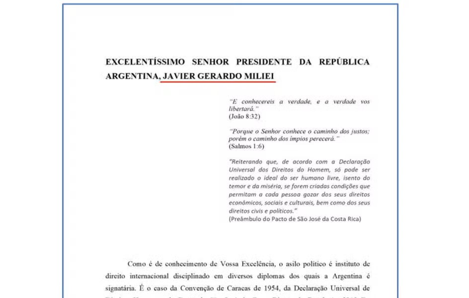 Bolsonaro redigiu rascunho de pedido de asilo político na Argentina