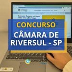 Concurso Câmara de Riversul - SP oferece mensais de até