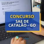 Concurso SAE de Catalão – GO tem remunerações até R$