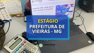 Estágio Prefeitura de Vieiras - MG oferece bolsa-auxílio