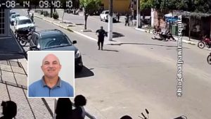 Imagem mostra momento em que secretário é morto