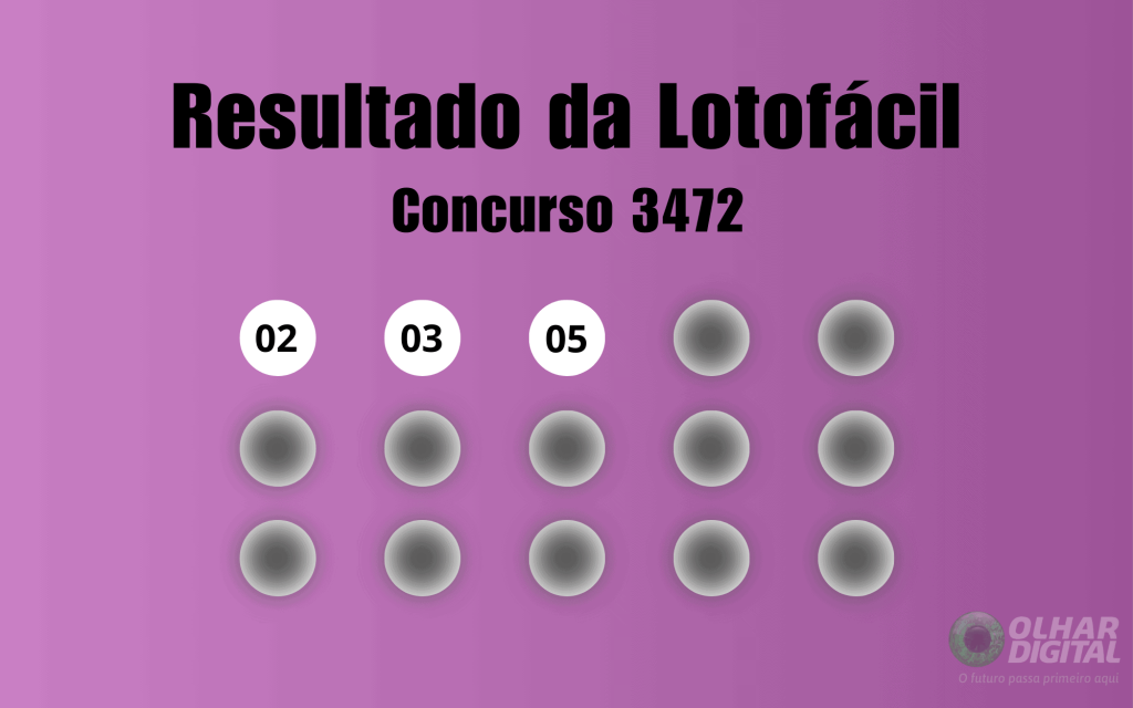 Lotofácil 3472: veja resultado de hoje, segunda-feira (18)