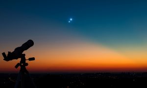Observe o “beijo brilhante” de Vênus e Júpiter – planetas