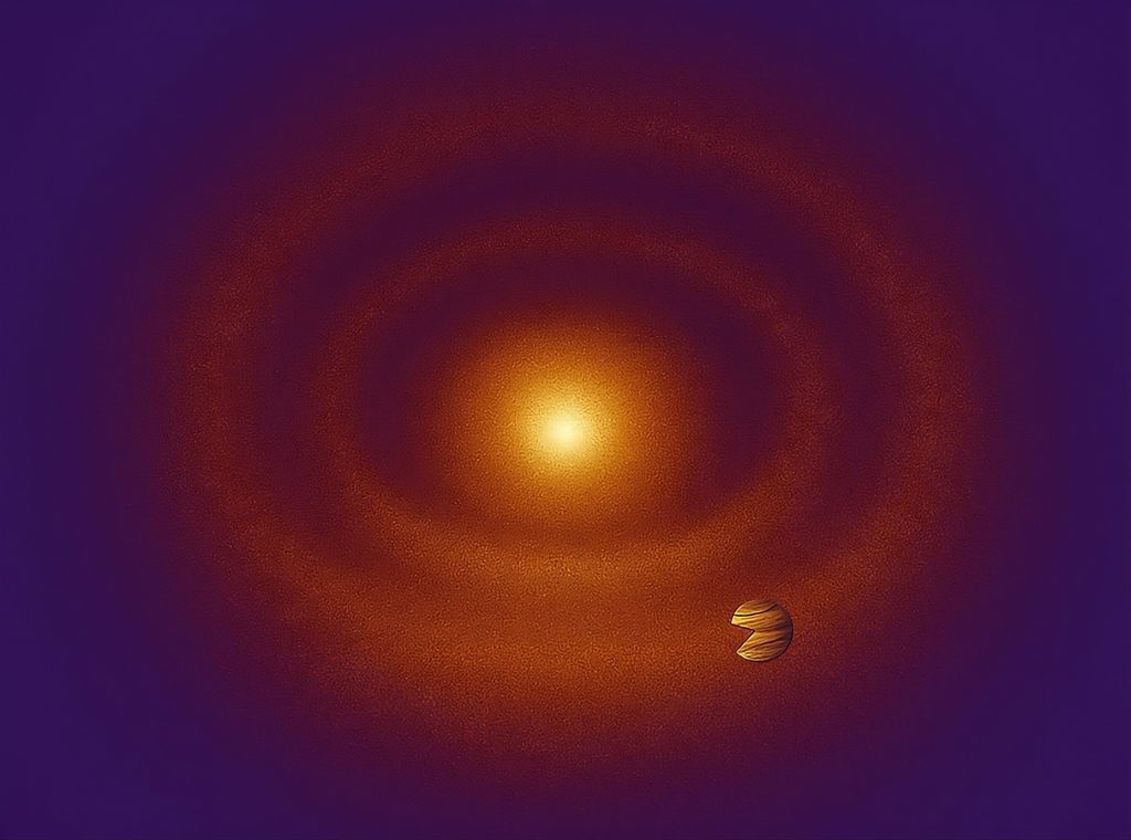 “Pac-Man cósmico” é visto devorando disco formador de planetas em