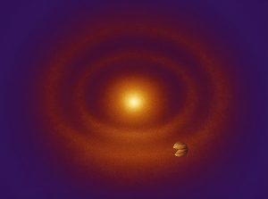 “Pac-Man cósmico” é visto devorando disco formador de planetas em